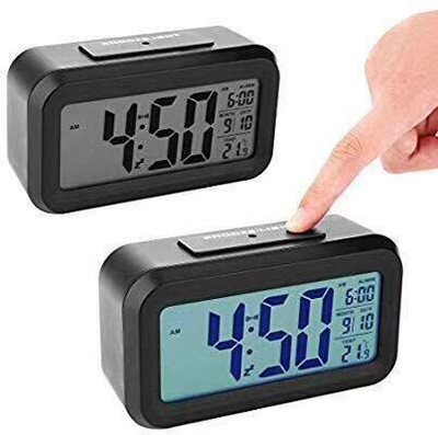 RHONNIUM Digital Black Clock