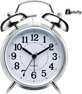 ZEBIFY Analog Silver Clock