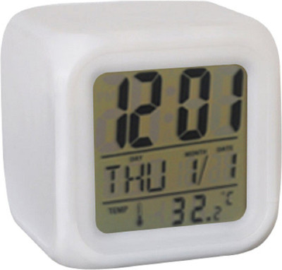 TOPHAVEN Digital White Clock