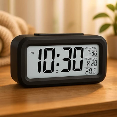 TRUJVE Digital Black Clock