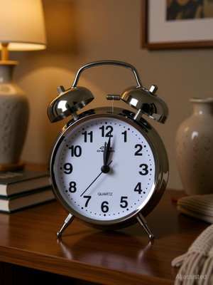 ONEKLIK Analog Steel- Twin Bell Alarm Clock