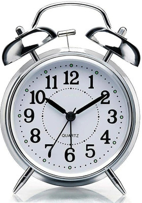Fitaza Analog Silver Clock