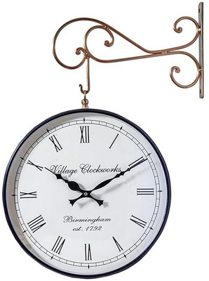 kailash enterprises Analog-Digital Metal Vintage Double Sided Analog Wall Clock | Railway Station Antique Clock