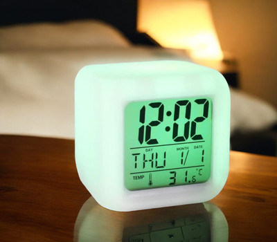 omkarzone Digital White Clock
