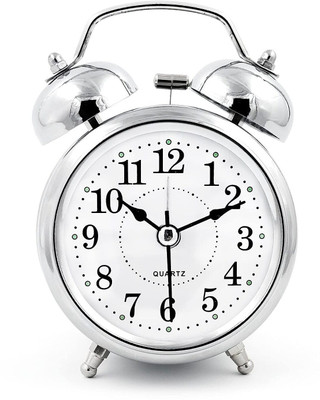 FIVANIO Analog Silver Clock