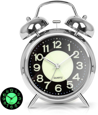 Zoxito Analog-Digital Silver Clock