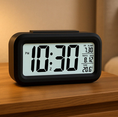 DiyaCreation Digital Black Clock
