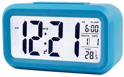 DHULKI Analog-Digital Blue Clock