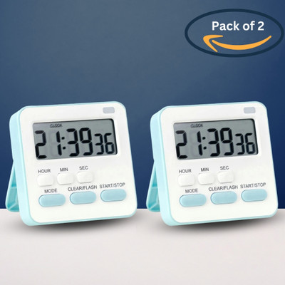 Lellow Digital Arctic Blue Clock