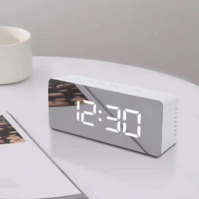 MYSASHOP Digital White Clock