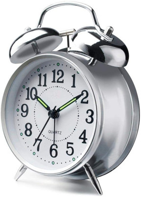 peelorange Analog Silver Clock