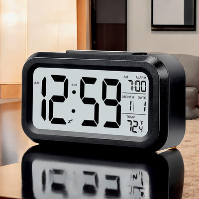 omkarzone Digital Black Clock
