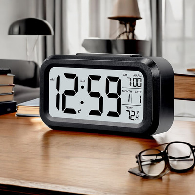 omkarzone Digital Black Clock