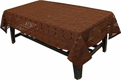 ZUCLLIN Self Design 6 Seater Table Cover(Coffee, Cotton)