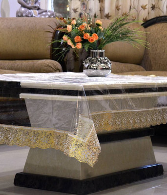 KUBER INDUSTRIES Solid 6 Seater Table Cover(Aqua, Plastic)