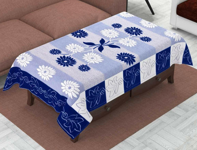 Jainco Decor Cotton 4 Seater Floral Table Cover(Blue)