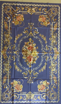 DELHI PVC CORP Embroidered 2 Seater Table Cover(Multy, Polyester)