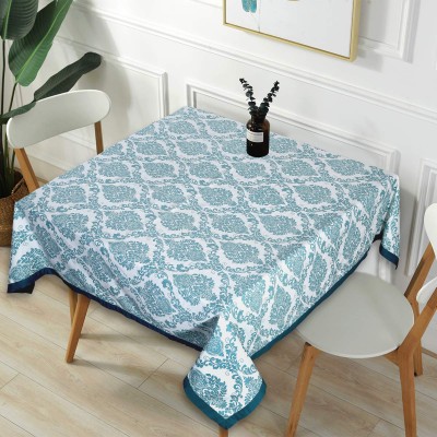 Texstylers Damask 4 Seater Table Cover(Purple, Cotton)