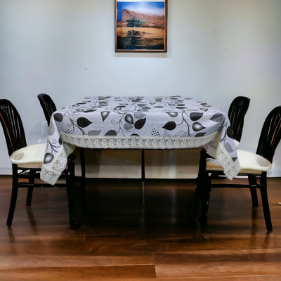 kashtu Embroidered 6 Seater Table Cover(Grey, Polyester)