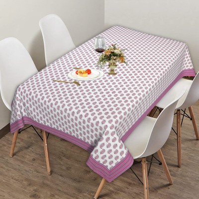 RATAN CART Floral 8 Seater Table Cover(Pink, Cotton)