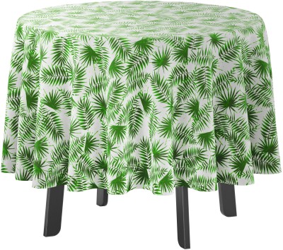 Vargottam Printed 4 Seater Table Cover(Green & White, Polyester)