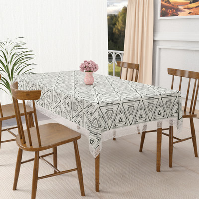 KUBER INDUSTRIES Self Design 4 Seater Table Cover(Grey, PVC)