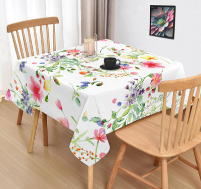 OASIS Cotton 2 Seater Floral Table Cover(Multicolor)