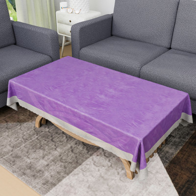 KUBER INDUSTRIES Self Design 4 Seater Table Cover(Purple, PVC)