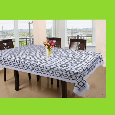 ZITIN Solid 6 Seater Table Cover(Multicolor, Plastic)