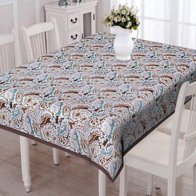 Go Texstylers Cotton 6 Seater Floral Table Cover(Multicolor)