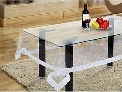 SHAVIN PVC 4 Seater Solid Table Cover(Silver)