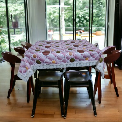 Mopak Decor Printed 4 Seater Table Cover(Pink, Polyester)