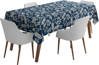 Vargottam Printed 4 Seater Table Cover(Royal Blue, Polyester)