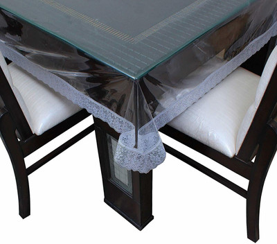 SHAVIN INDUSTRIES PVC 4 Seater Solid Table Cover(Silver)