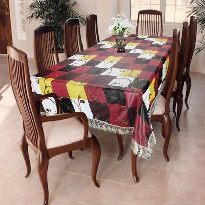 RMDecor Floral, Printed 6 Seater Table Cover(Multicolor, PVC, Polyester)