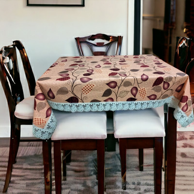 Mopak Decor Printed 4 Seater Table Cover(Brown, Polyester)