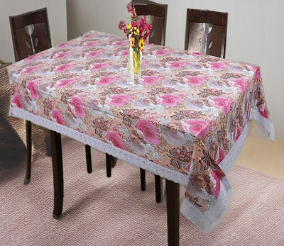 SANRAKSSHAN Solid 4 Seater Table Cover(Multicolor, Polyester)