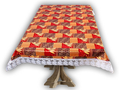 BHARAT RETAIL INC PVC 4 Seater Printed Table Cover(Multicolor)