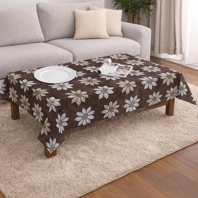 CoverMates Floral 4 Seater Table Cover(Brown, Polyester)