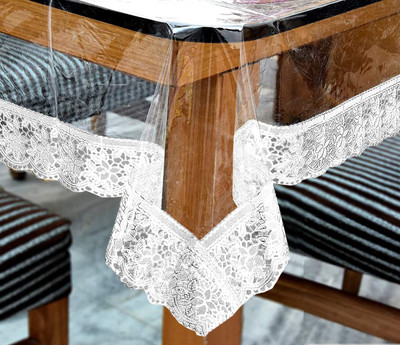 Eskay Solid 8 Seater Table Cover(Transparent, PVC)