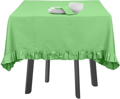 Vargottam Solid 4 Seater Table Cover(Mint Green, Cotton)