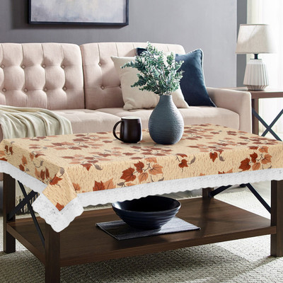 Dakshya Industries Printed 4 Seater Table Cover(Brown, PVC)