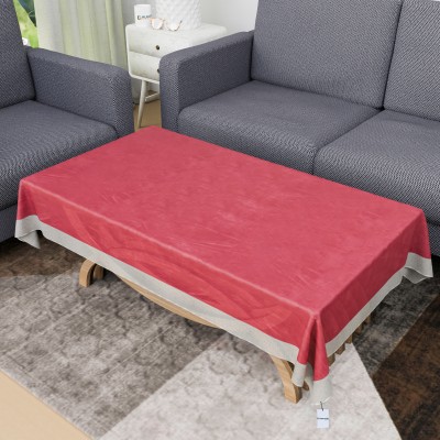 HOMESTIC Self Design 4 Seater Table Cover(Pink, PVC)