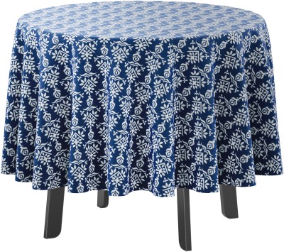 Vargottam Printed 4 Seater Table Cover(Royal Blue3, Polyester)