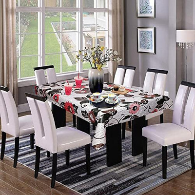 DPA Collection Abstract 6 Seater Table Cover(Grey, PVC)