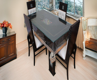 REVEXO Solid 4 Seater Table Cover(Multicolor, Polyester)
