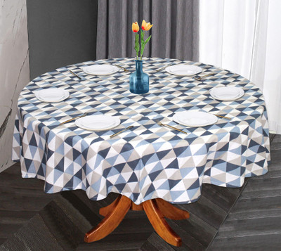 OASIS Geometric 6 Seater Table Cover(Multicolor, Cotton)