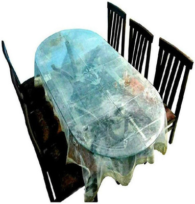 WIN WORLD PVC 10 Seater Solid Table Cover(Silver)