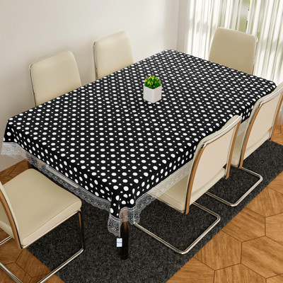 HOMESTIC Self Design 6 Seater Table Cover(Gray, PVC)