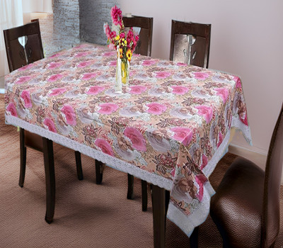SANRAKSSHAN Solid 4 Seater Table Cover(Multicolor, Polyester)